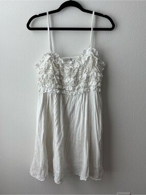 american eagle white lace babydoll dress
